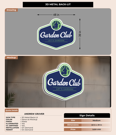 CUSTOM MOCKUP SIGN FOR Andrew Gruver