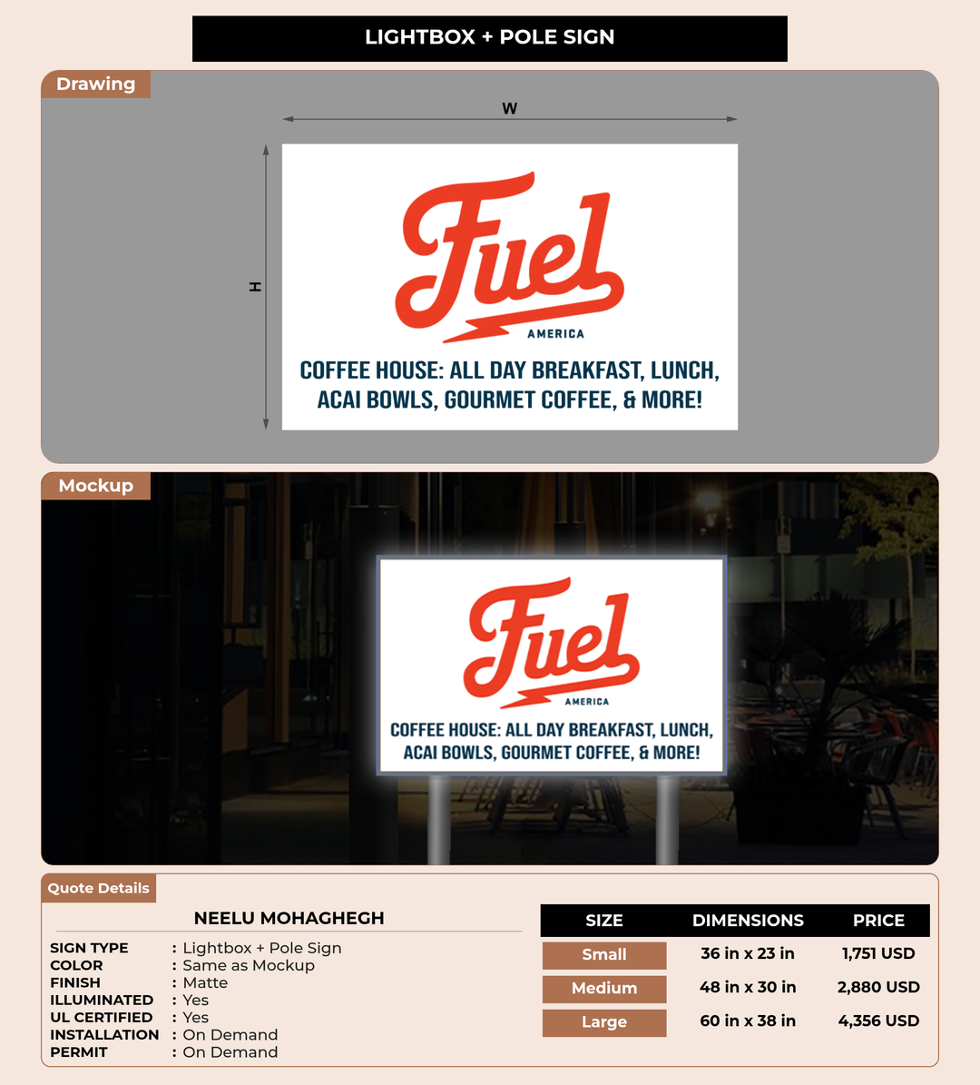 CUSTOM MOCKUP SIGN FOR Neelu Mohaghegh