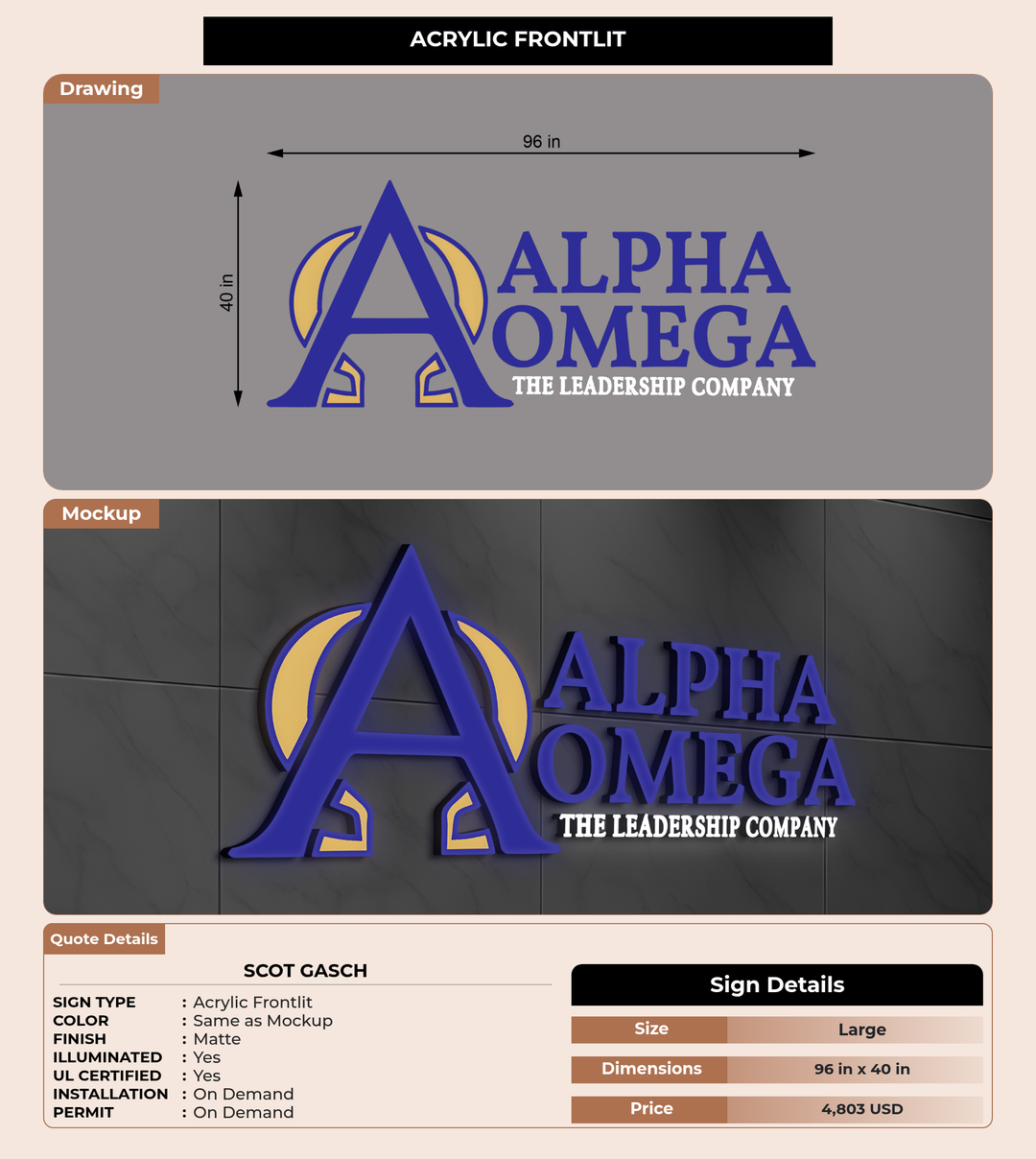 CUSTOM MOCKUP SIGN FOR Scot Gasch