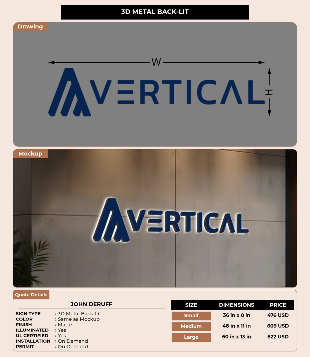 CUSTOM MOCKUP SIGN FOR John DeRuff