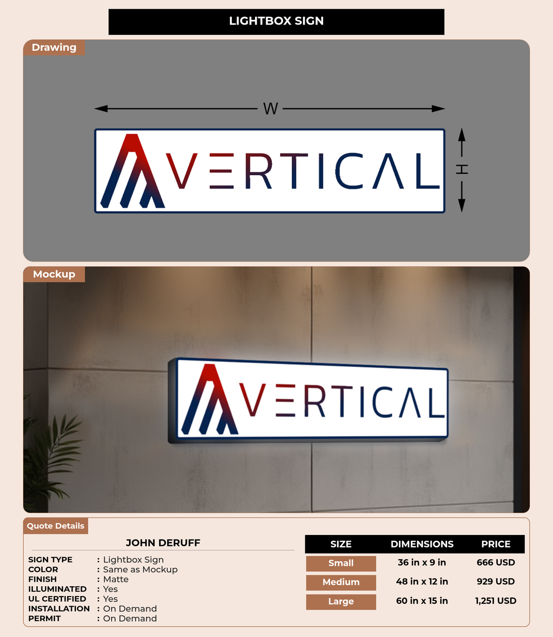 CUSTOM MOCKUP SIGN FOR John DeRuff