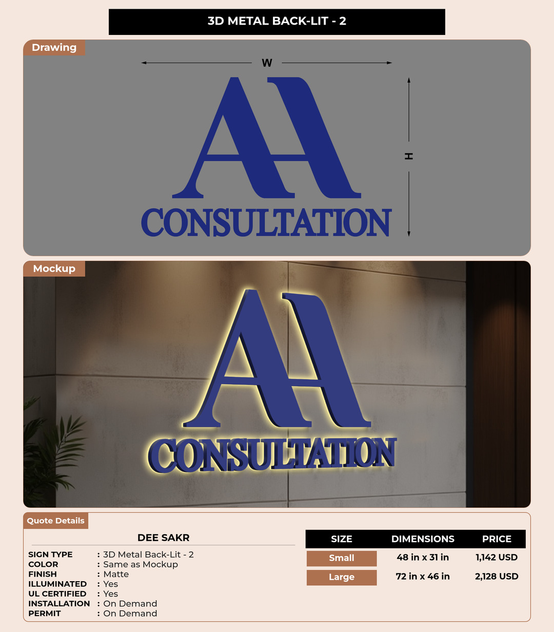 CUSTOM MOCKUP SIGN FOR Dee Sakr