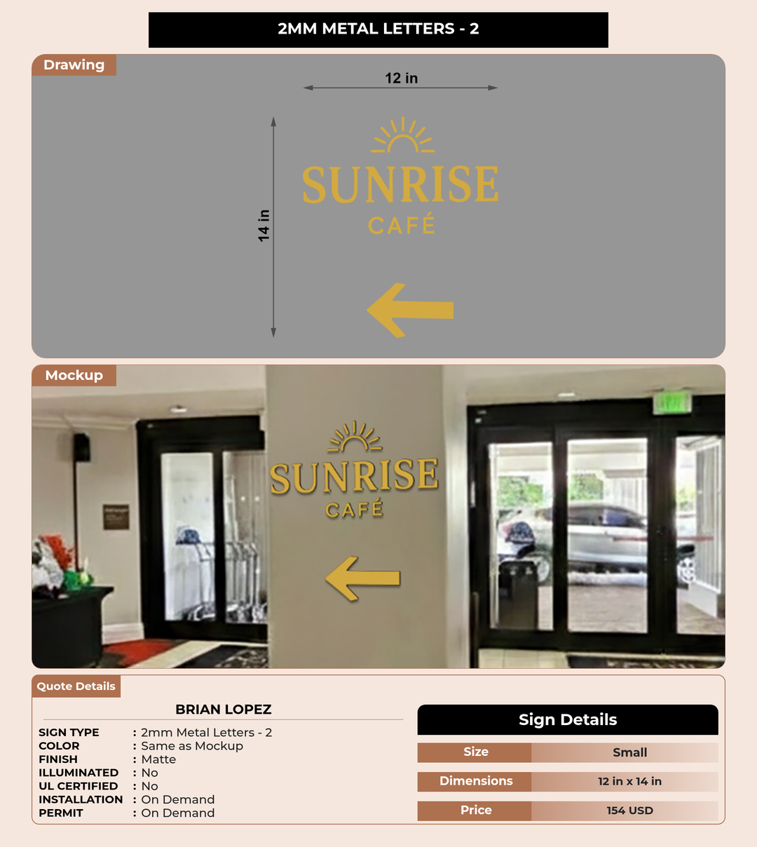 CUSTOM MOCKUP SIGN FOR BRIAN LOPEZ