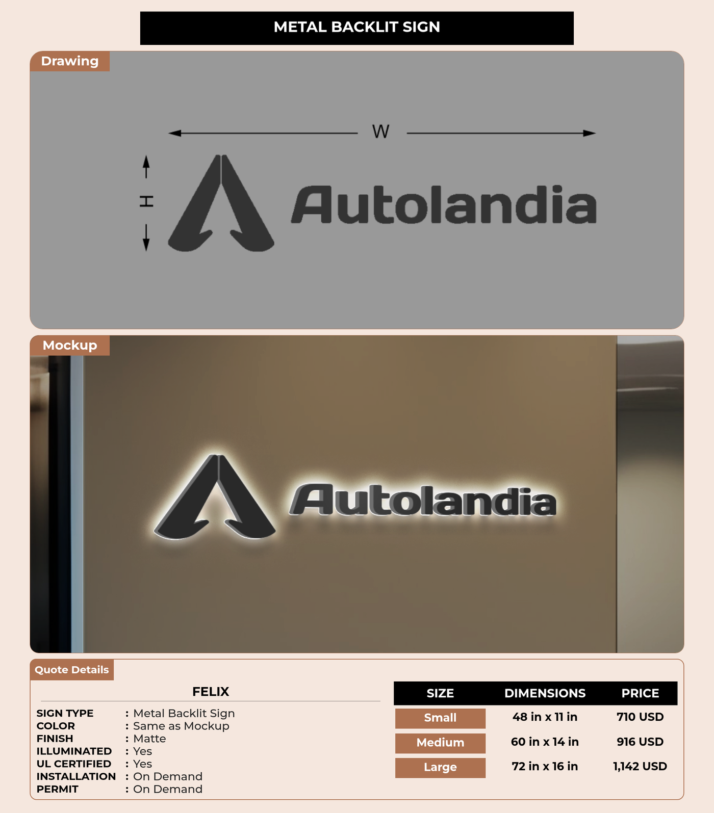 CUSTOM MOCKUP SIGN FOR Felix