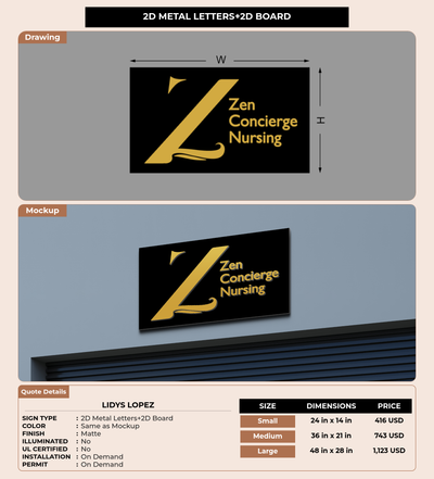 CUSTOM MOCKUP SIGN FOR Lidys lopez
