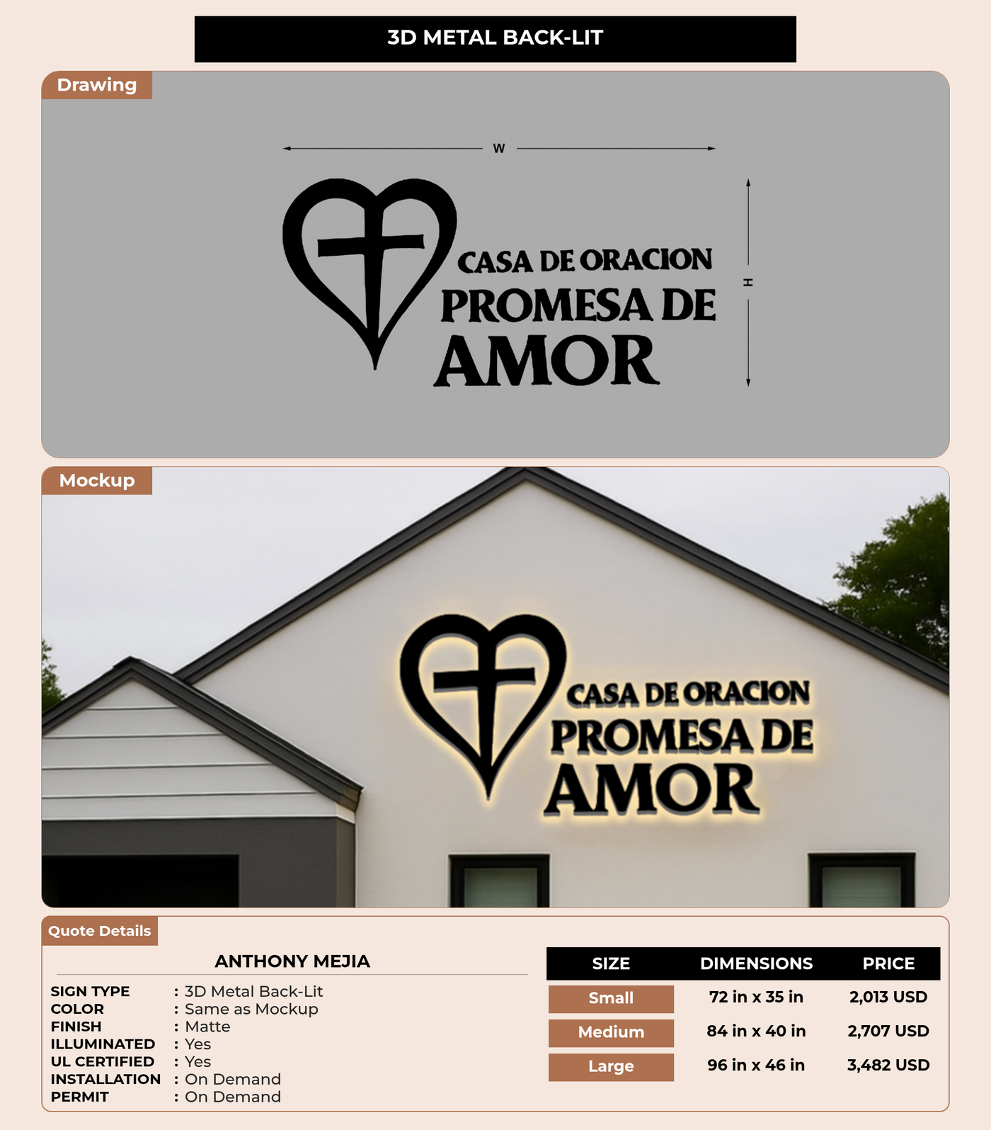 CUSTOM MOCKUP SIGN FOR Anthony Mejia