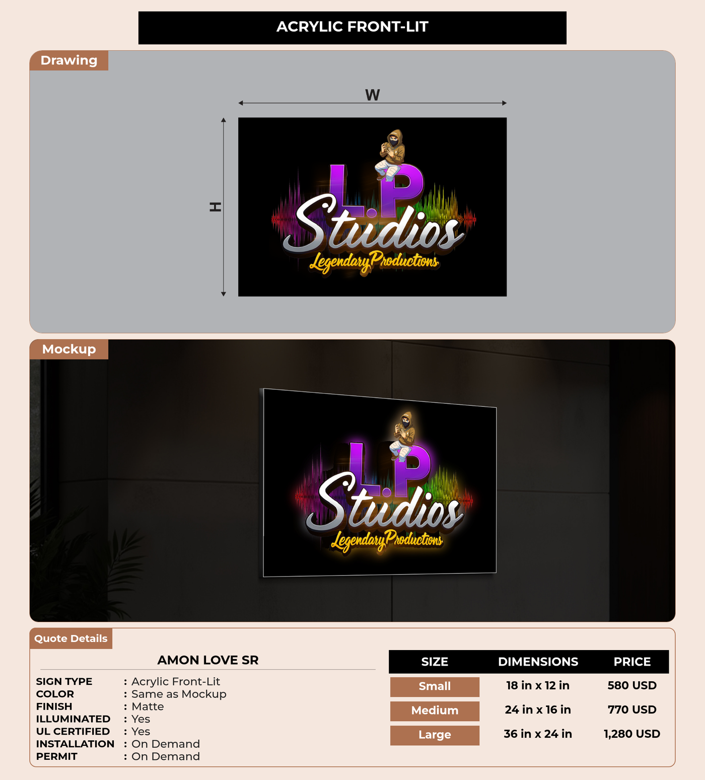 CUSTOM MOCKUP SIGN FOR Amon Love Sr