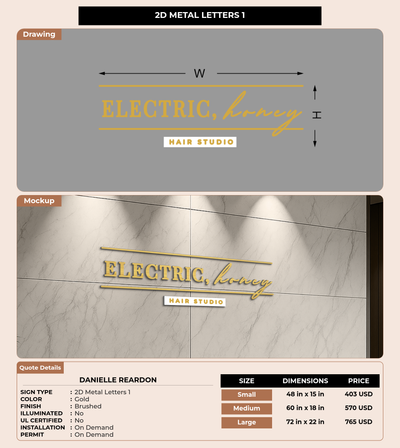 CUSTOM MOCKUP SIGN FOR Danielle Reardon