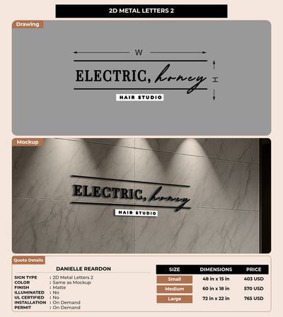 CUSTOM MOCKUP SIGN FOR Danielle Reardon