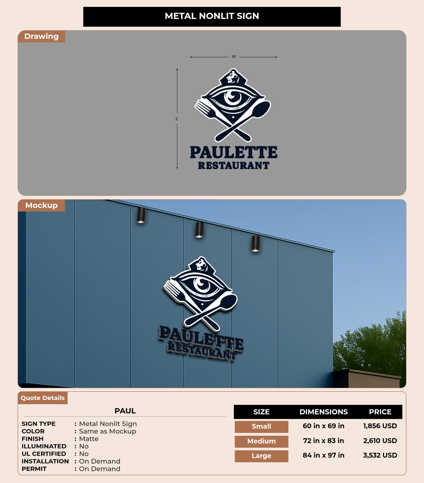 CUSTOM MOCKUP SIGN FOR Paul