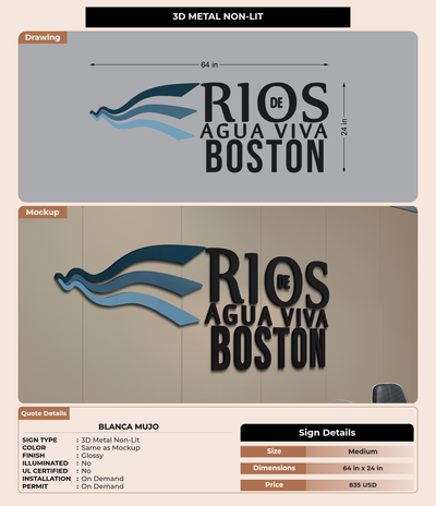 CUSTOM MOCKUP SIGN FOR Blanca Mujo