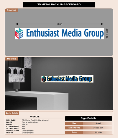 CUSTOM MOCKUP SIGN FOR Wendie