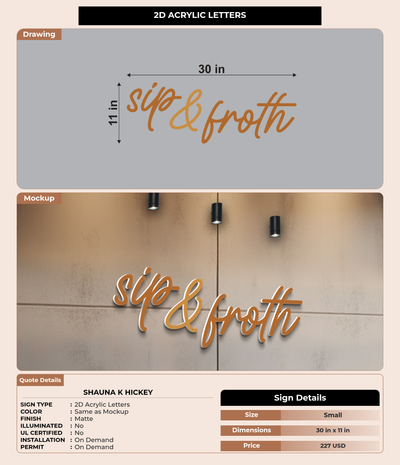 CUSTOM MOCKUP SIGN FOR Shauna K Hickey