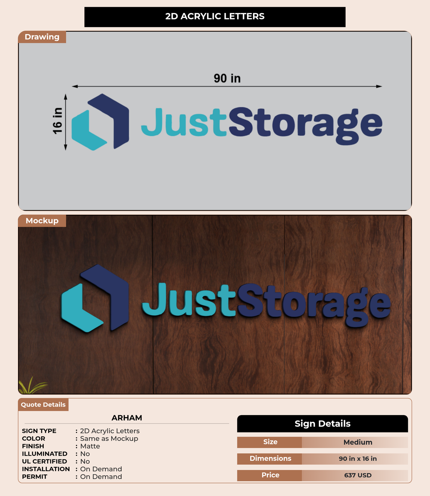 CUSTOM MOCKUP SIGN FOR arham