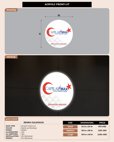 CUSTOM MOCKUP SIGN FOR ZEHRA GULDOGUS