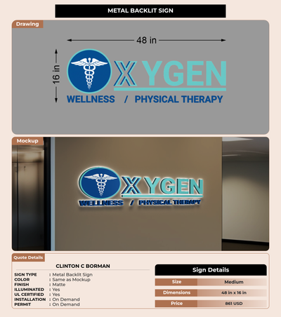 CUSTOM MOCKUP SIGN FOR Clinton C Borman