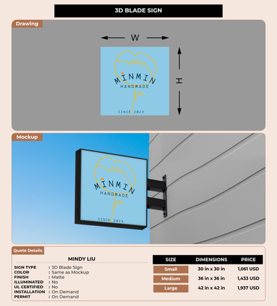 CUSTOM MOCKUP SIGN FOR Mindy Liu