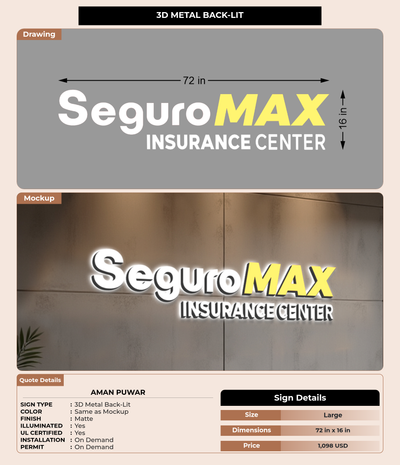 CUSTOM MOCKUP SIGN FOR Aman puwar