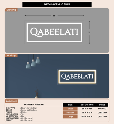 CUSTOM MOCKUP SIGN FOR yasmeen Hassan