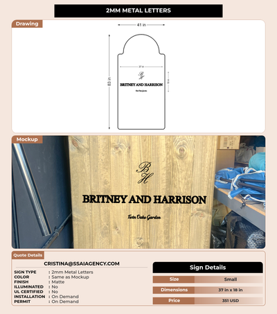 CUSTOM MOCKUP SIGN FOR cristina@ssaiagency.com