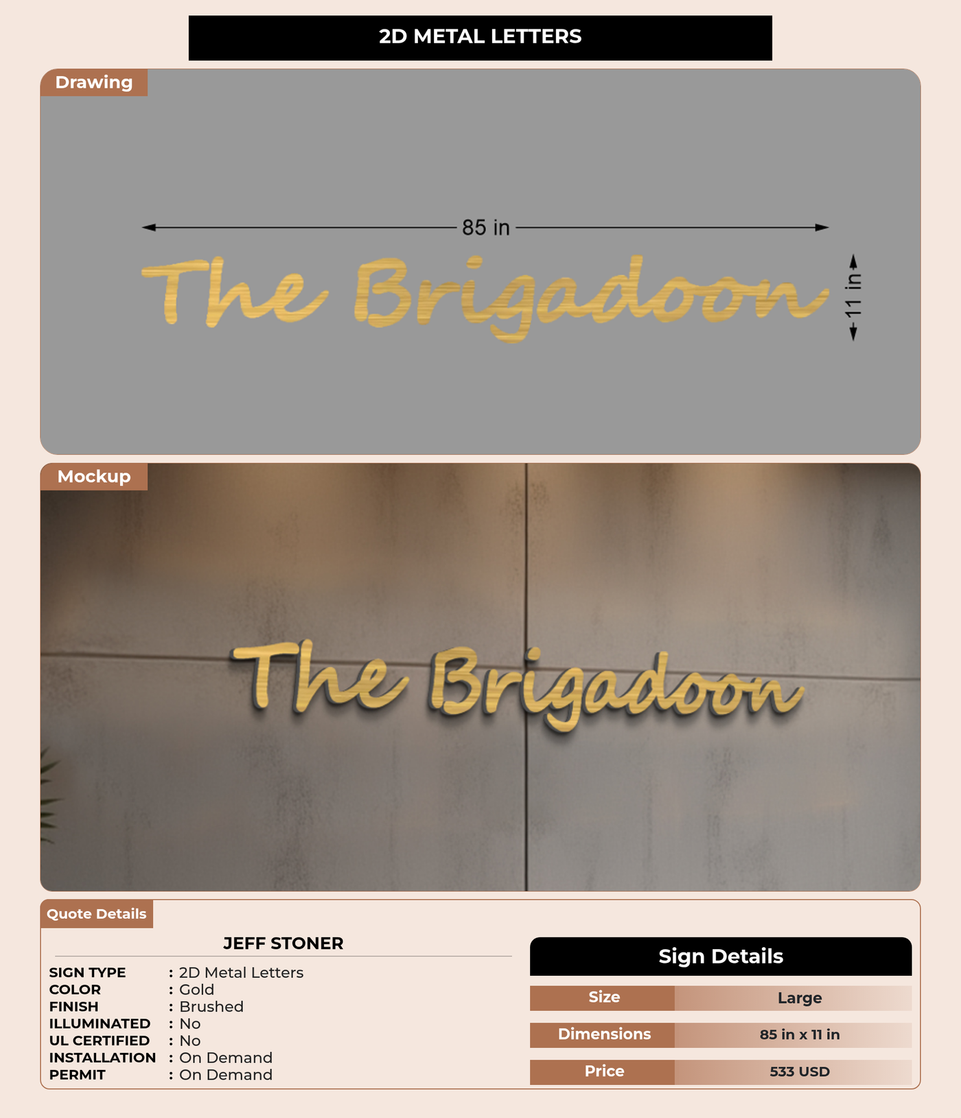 CUSTOM MOCKUP SIGN FOR Jeff Stoner