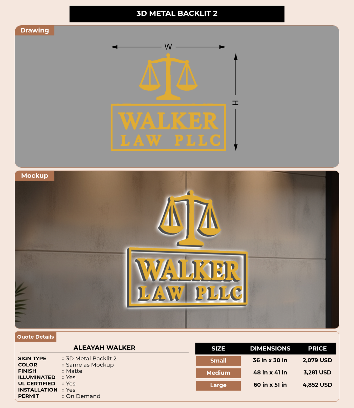 CUSTOM MOCKUP SIGN FOR Aleayah Walker