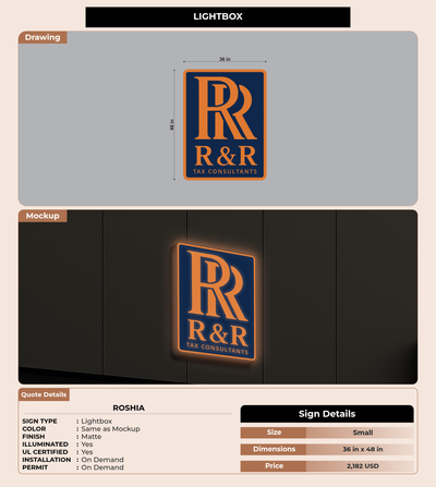 CUSTOM MOCKUP SIGN FOR Roshia