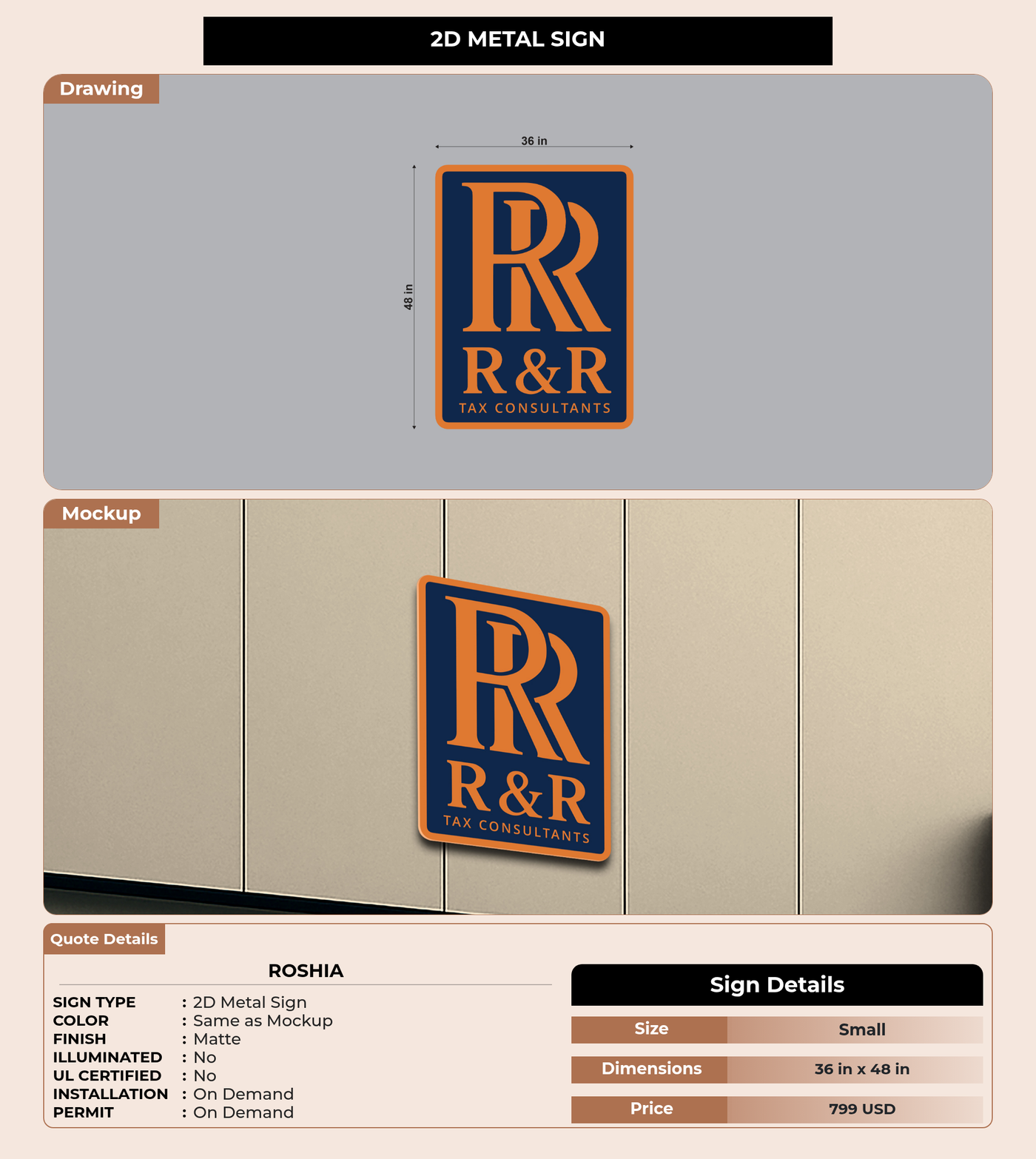 CUSTOM MOCKUP SIGN FOR Roshia
