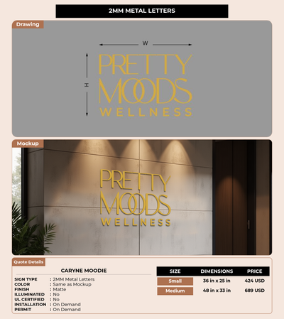 CUSTOM MOCKUP SIGN FOR Caryne Moodie