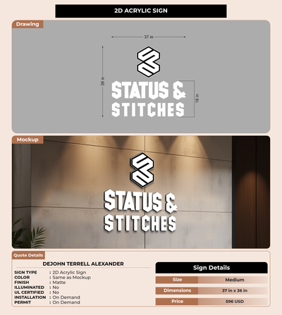 CUSTOM MOCKUP SIGN FOR Dejohn Terrell Alexander