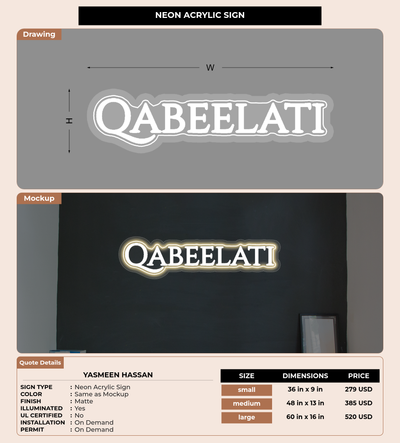 CUSTOM MOCKUP SIGN FOR yasmeen Hassan