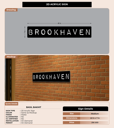 CUSTOM MOCKUP SIGN FOR Basil Bakhit