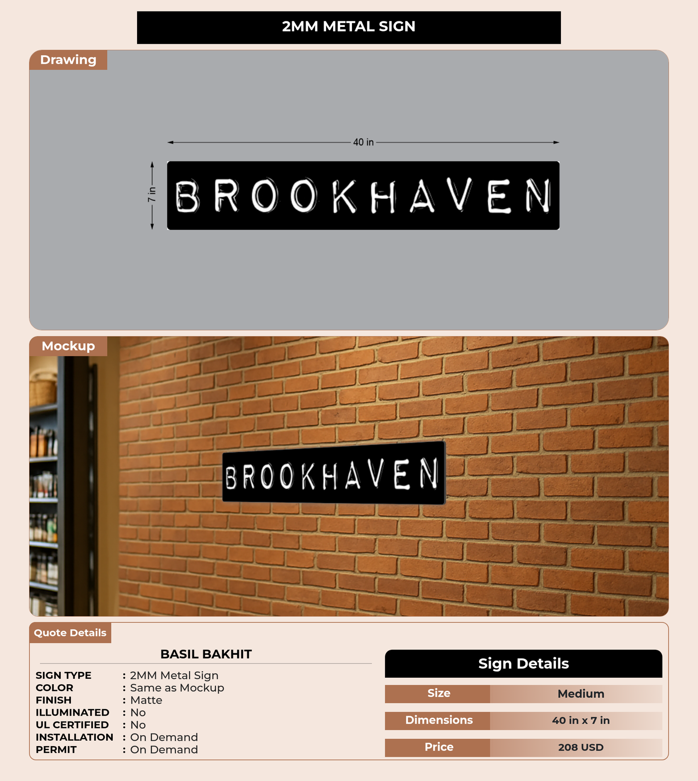 CUSTOM MOCKUP SIGN FOR Basil Bakhit