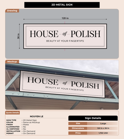 CUSTOM MOCKUP SIGN FOR Nguyen Le