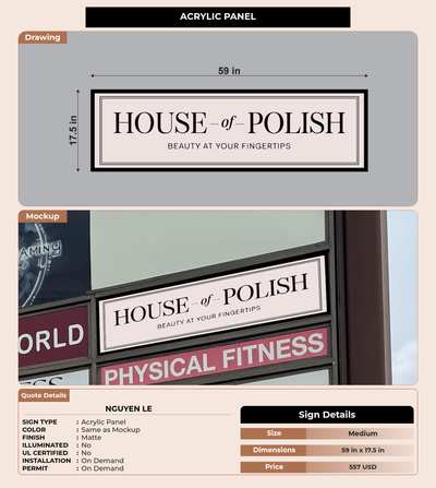 CUSTOM MOCKUP SIGN FOR Nguyen Le