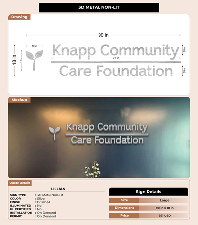 CUSTOM MOCKUP SIGN FOR Lillian