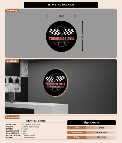 CUSTOM MOCKUP SIGN FOR Heather Cross