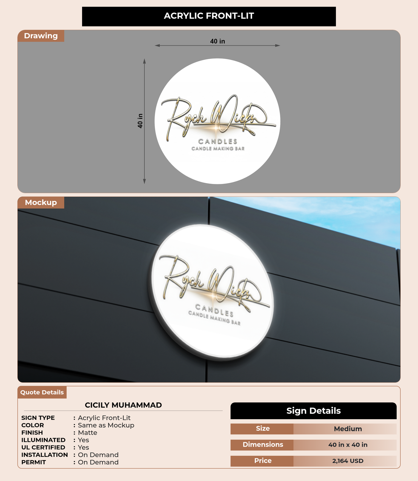 CUSTOM MOCKUP SIGN FOR Cicily Muhammad