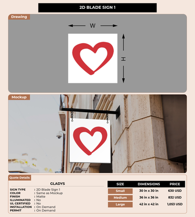 CUSTOM MOCKUP SIGN FOR Gladys