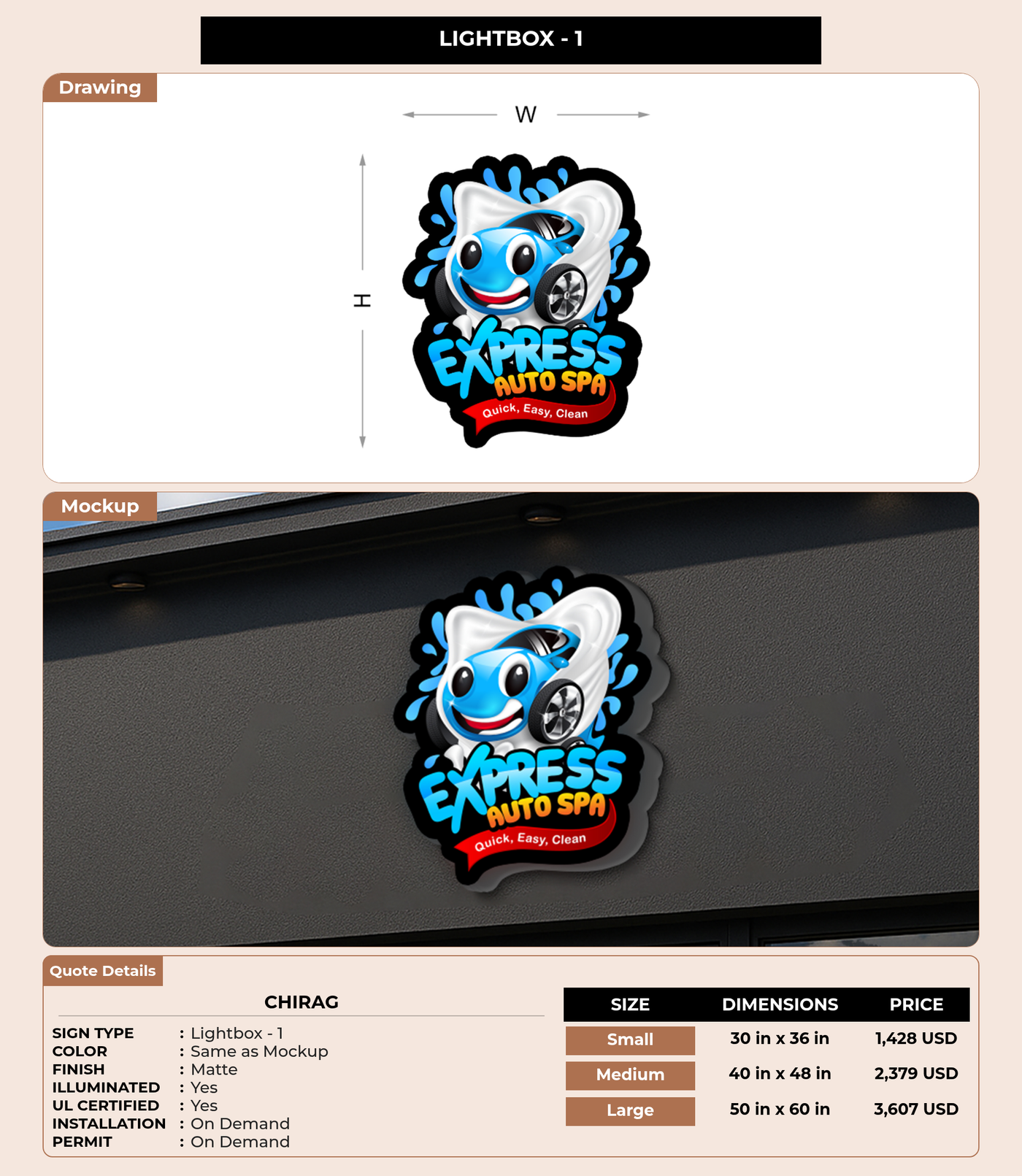 CUSTOM MOCKUP SIGN FOR Chirag