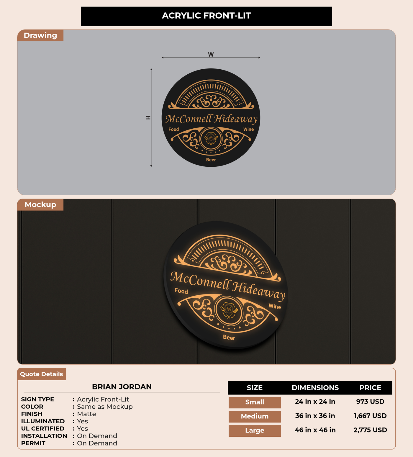 CUSTOM MOCKUP SIGN FOR Brian Jordan