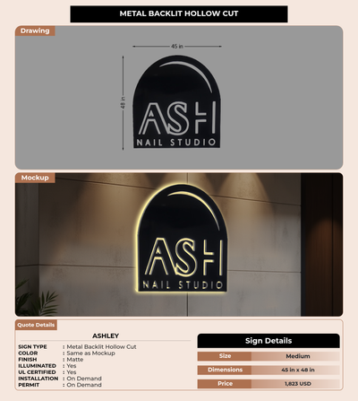 CUSTOM MOCKUP SIGN FOR Ashley