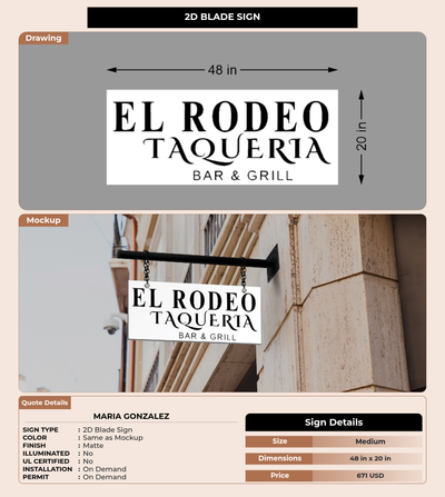 CUSTOM MOCKUP SIGN FOR Maria Gonzalez