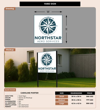 CUSTOM MOCKUP SIGN FOR Caroline Porter