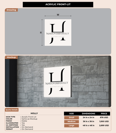 CUSTOM MOCKUP SIGN FOR Holly