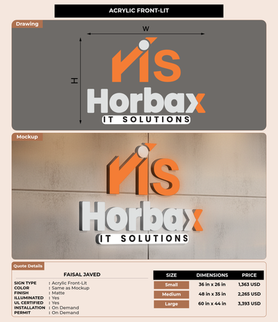 CUSTOM MOCKUP SIGN FOR Faisal Javed