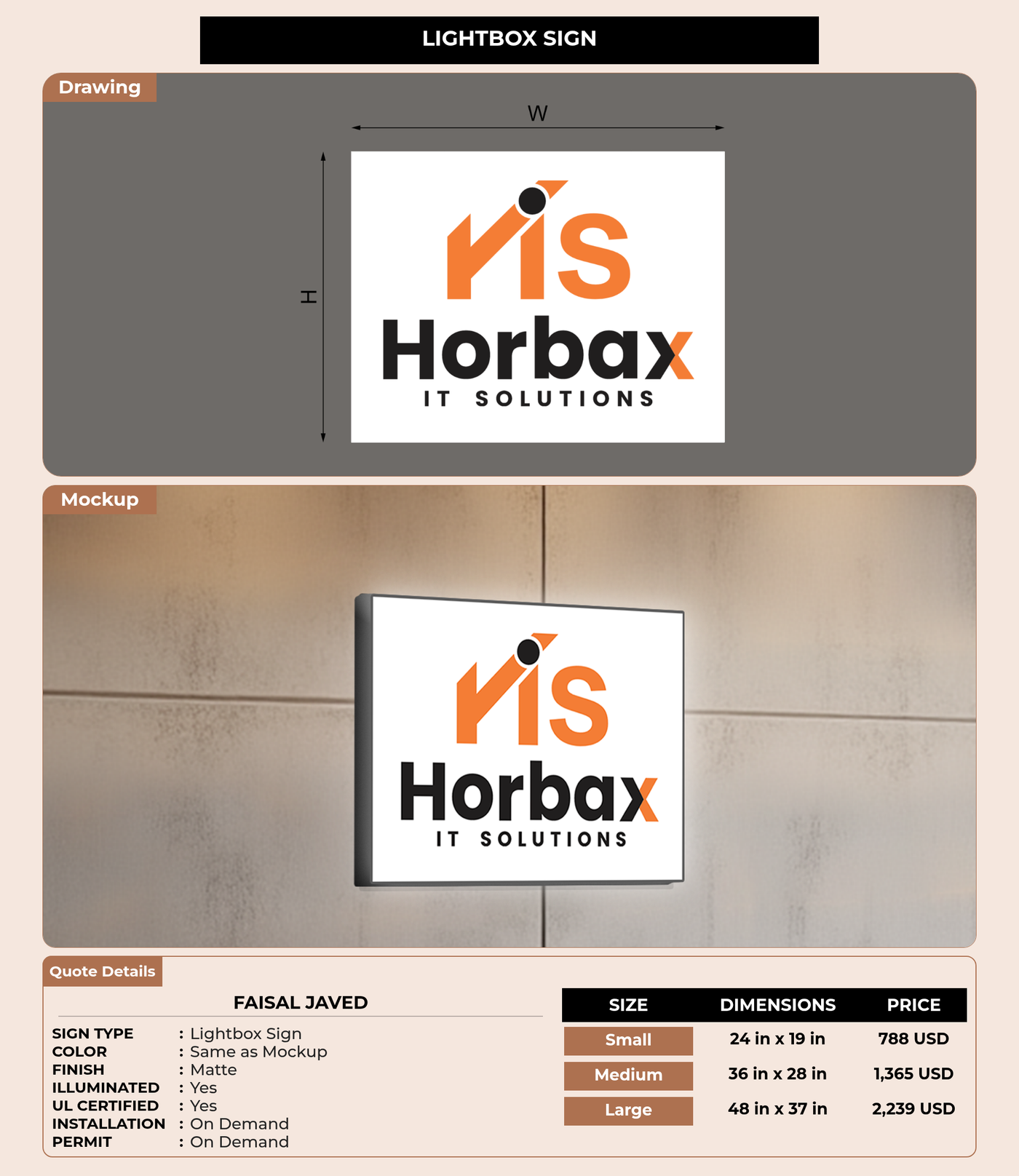 CUSTOM MOCKUP SIGN FOR Faisal Javed