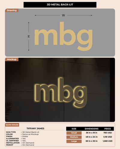 CUSTOM MOCKUP SIGN FOR Tiffany James