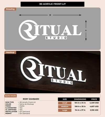 CUSTOM MOCKUP SIGN FOR Rory Zambard