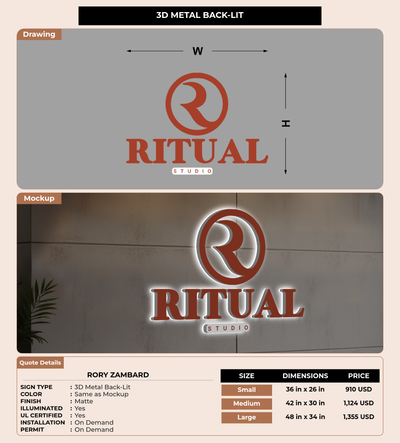 CUSTOM MOCKUP SIGN FOR Rory Zambard